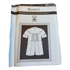 Treasures of the Past VTG Annie B Wells 0211 BENNETT 3-6 Sewing Pattern Uncut FF